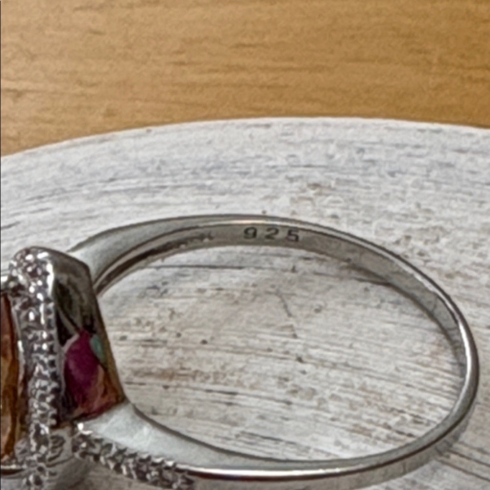 Pear Cut 1.40 ct Natural Citrine & Diamond Accent Halo Sterling Ring Size 7 - Picture 8 of 17